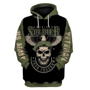 Veteran American U.S Army Veteran Soldier Your Freedom 3D Hoodie All Over Printed