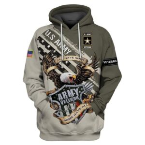 Veteran Army Veteran All Gave Some Eagle 3D Hoodie All Over Printed