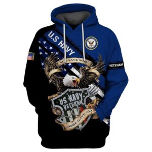 Veteran Navy Veteran Sailor Eagle Some Gave All 3D Hoodie All Over Printed