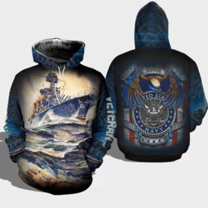 Veteran Sacrifice Honor United States Navy 3D Hoodie All Over Printed