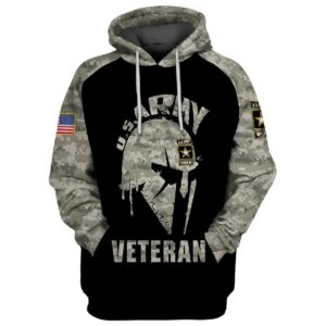 Veteran U.S Army Veteran Knight Helmet Hat 3D Hoodie All Over Printed