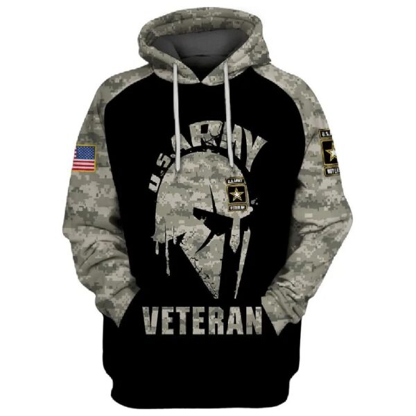 Veteran U.S Army Veteran Knight Helmet Hat 3D Hoodie All Over Printed