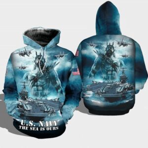 Veteran US Navy The Sea Ours Poseidon 3D Hoodie All Over Printed