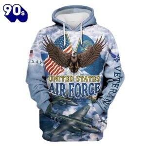 Veteran United States Air Force USAF Veteran 3D Hoodie All Over Printed