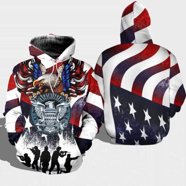 Veteran United States Navy American Eagle 3D Hoodie All Over Printed