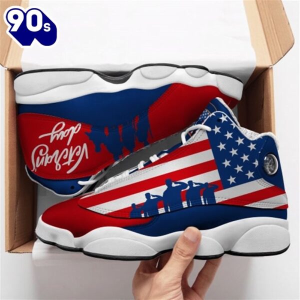 Veterans Day American Flag All Over Printed Air Jordan 13 Sneakers