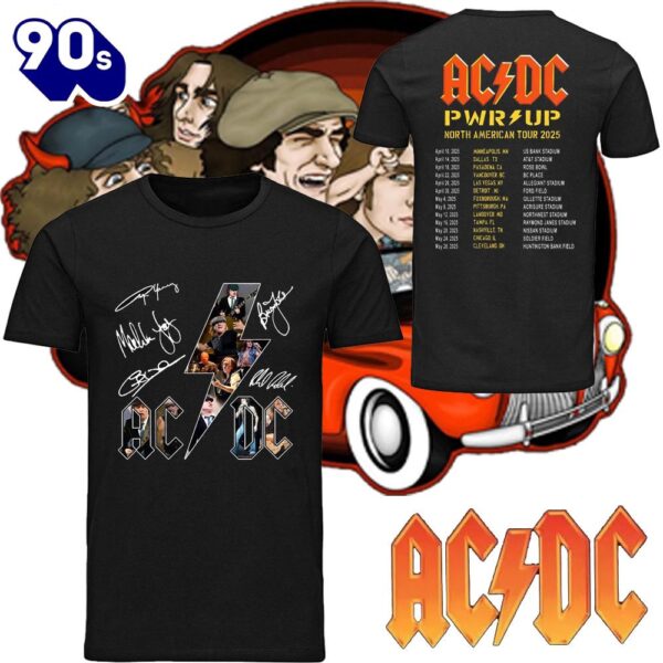 2025 ACDC Pwr up World Tour Shirt, Rock Band ACDC Graphic Shirt