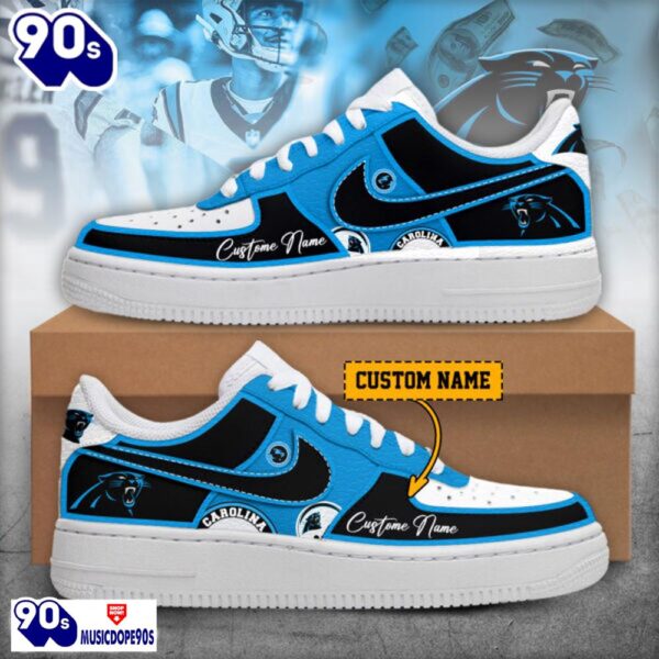 2025 Carolina Panthers Air Force 1 Shoes