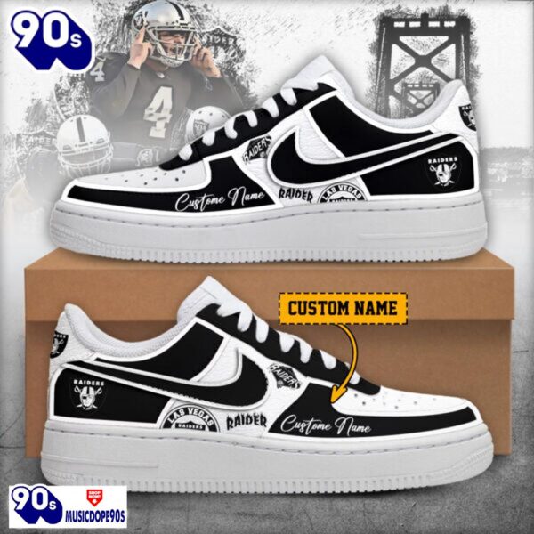 2025 Las Vegas Raiders Air Force 1 Shoes