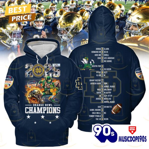 2025 Notre Dame Fighting Irish Orange Bowl Champions Hoodie