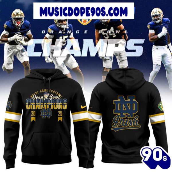 2025 Orange Bowl Champions Notre Dame Fighting Irish Football Premium Edition Hoodie