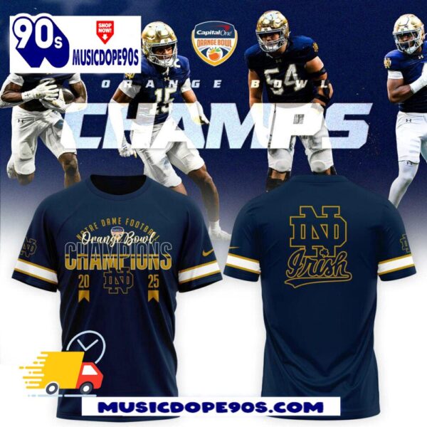 2025 Orange Bowl Champions Notre Dame Fighting Irish Football Shirt