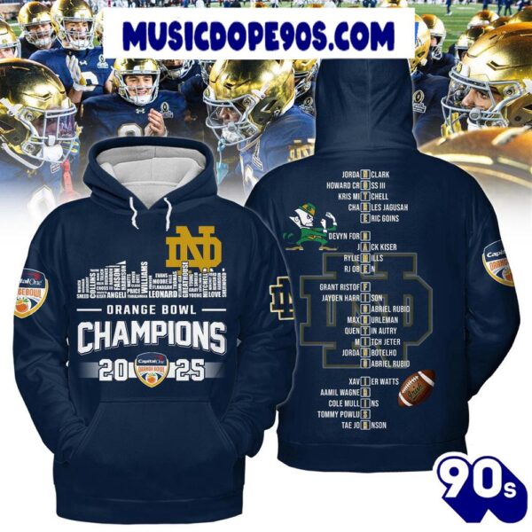 2025 Orange Bowl Champions Notre Dame Fighting Irish Hoodie