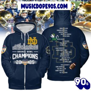 2025 Orange Bowl Champions Notre Dame Fighting Irish Hoodie