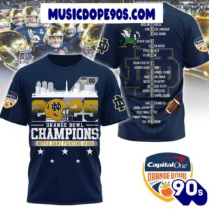 2025 Orange Bowl Champions Notre Dame Fighting Irish Premium Edition 3D T-Shirt