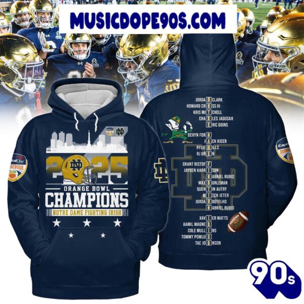 2025 Orange Bowl Champions Notre Dame Fighting Irish Premium Edition 3D T-Shirt