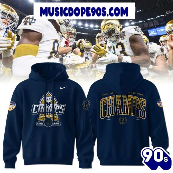 2025 Orange Bowl Champions Notre Dame Football New Collection Hoodie