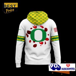 2025 Oregon Ducks x Rose Bowl Game White Hoodie, Cap