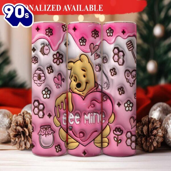 3D Cartoon Valentine Tumbler Bear And Friends 3D Christmas Tumbler