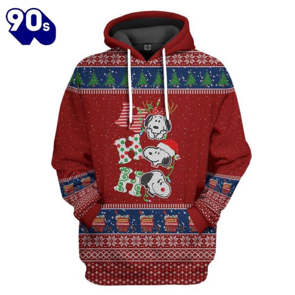 3d Christmas Snoopy Custom Tshirt  Hoodie Apparel