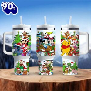 40oz Christmas Festive Insulated Tumbler