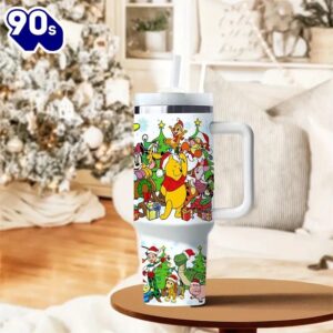 40oz Christmas Festive Insulated Tumbler