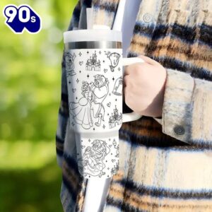 40oz Fairy Tale Insulated Tumbler With Handle And Straw