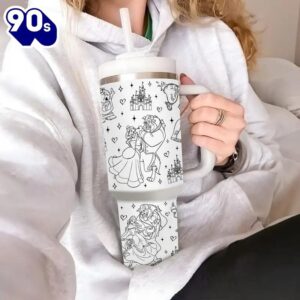 40oz Fairy Tale Insulated Tumbler With Handle And Straw