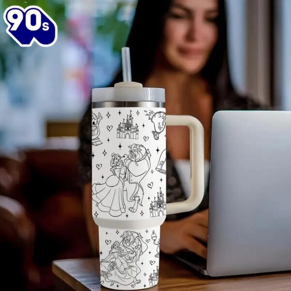 40oz Fairy Tale Insulated Tumbler With Handle And Straw