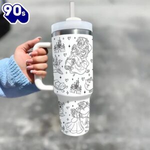 40oz Fairy Tale Insulated Tumbler With Handle And Straw