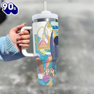 40oz Fairytale Themed Insulated Tumbler With Handle