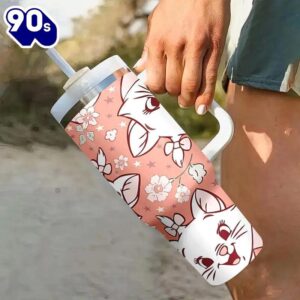 40oz Floral Fox Insulated Tumbler