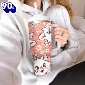 40oz Floral Fox Insulated Tumbler