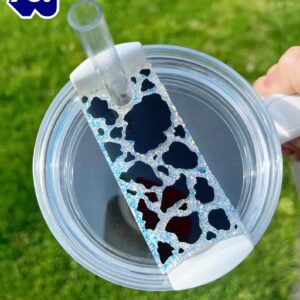 40oz Glitter Cowhide Tumbler With Handle