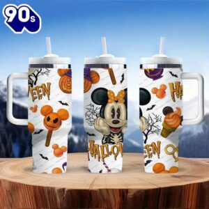 40oz Halloween And Mickey Insulated Tumbler