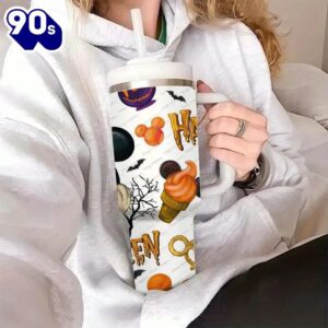 40oz Halloween And Mickey Insulated Tumbler