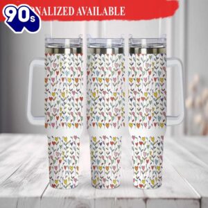 40oz Hearts Tumbler Wrap Love…