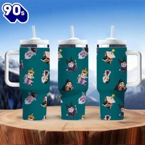 40oz Holiday Themed Insulated Tumbler With Lid And Straw