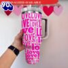 40oz I Love You Tumbler Stainless Steel Tumbler Love Themed Cup Valentine’s Day Gift – 40oz Tumbler with Handle