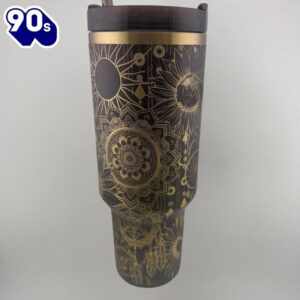 40oz Insulated Tumbler With Sunflower