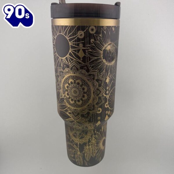 40oz Insulated Tumbler With Sunflower