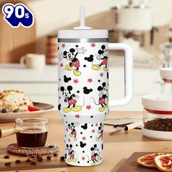 40oz Mickey Design Insulated Tumbler With Handle