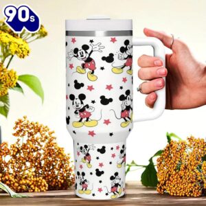 40oz Mickey Design Insulated Tumbler With Handle