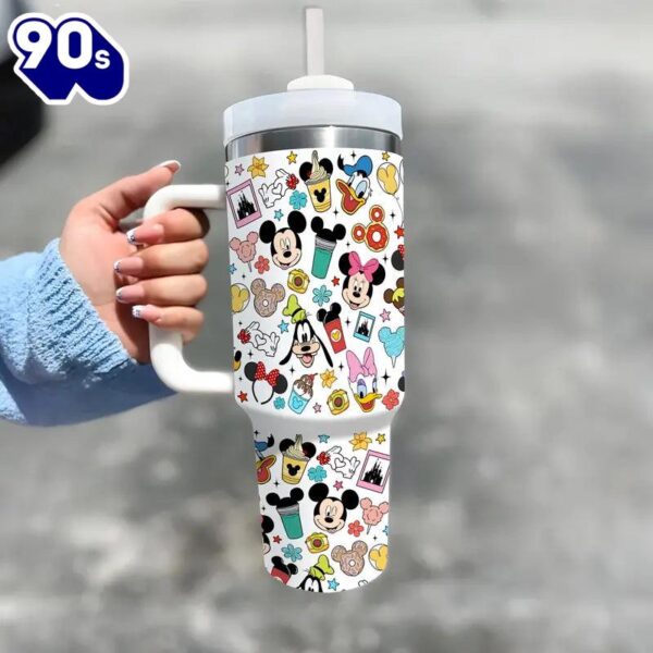 40oz Mickey Mouse Insulated Tumbler With Straw And Handle