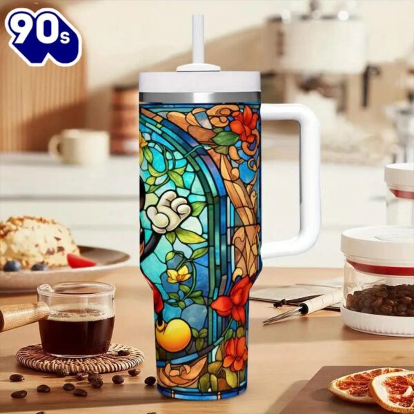 40oz Mickey Pattern Insulated Tumbler