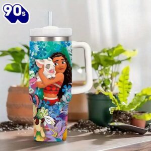 40oz Princess Insulated Tumbler With Straw