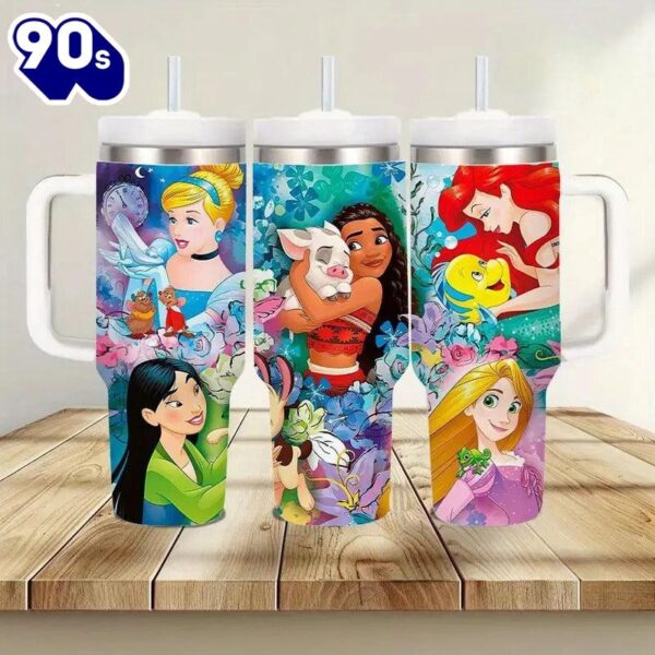 40oz Princess Insulated Tumbler With Straw