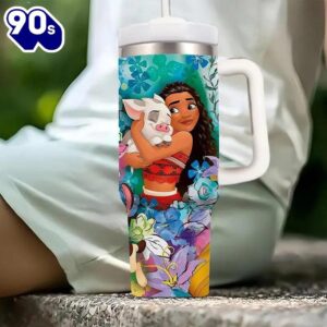 40oz Princess Insulated Tumbler With Straw