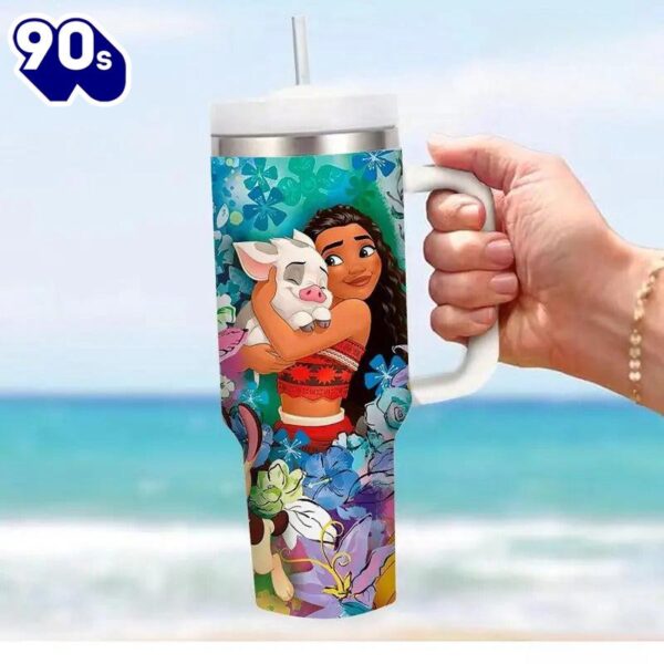 40oz Princess Insulated Tumbler With Straw