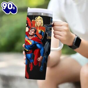 40oz Superhero Cartoon Insulated Tumbler